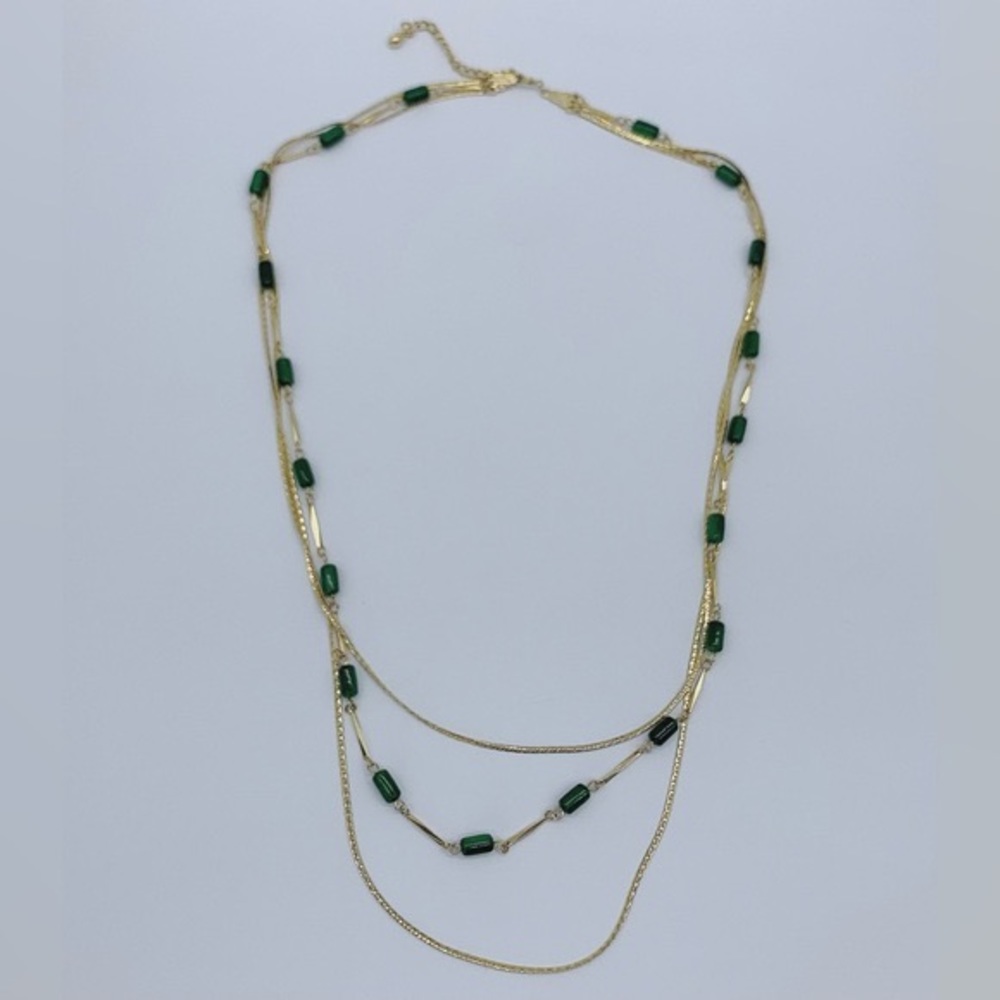 30” Three Strand Gold-Tone Necklace